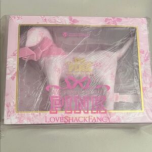 LoveShackFancy Pink Plush Dog with Bow